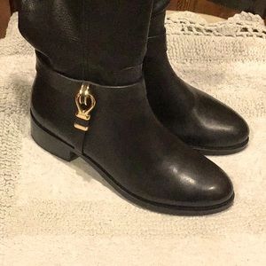 Black leather boots by Barney’s New York size 8 new in box never worn